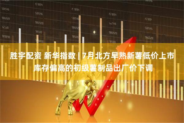 胜宇配资 新华指数 | 7月北方早熟新薯低价上市 库存偏高的初级薯制品出厂价下调